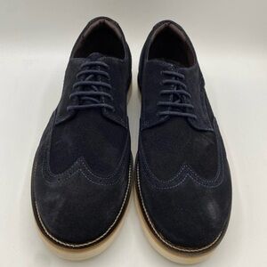 NWOB Find. Men's Navy Slip-on Faux Suede Hybrid Oxford Loafers - Sz 42 (US 9)